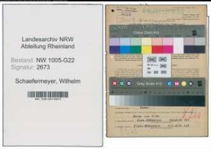 Entnazifizierung Wilhelm Schaefermeyer , geb. 13.07.1900 (Milchhaendler)
