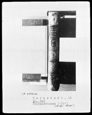 Evangelium secundum Matthaeum cum glossa ordinaria — Einband mit goldverziertem Rücken