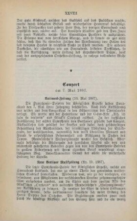Conzert am 7. Mai 1887