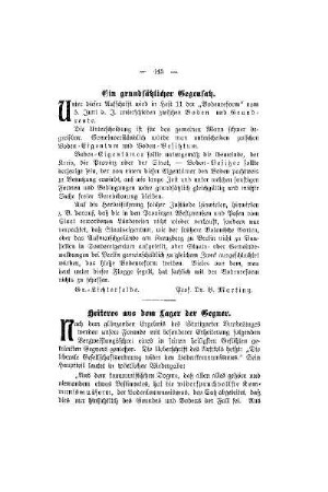 Ein grundsätzlicher Gegensatz