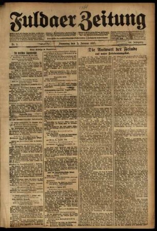 1917: Fuldaer Zeitung