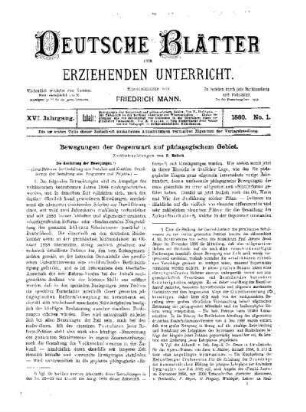 Bewegungen der Gegenwart auf pädagogischen Gebiet
