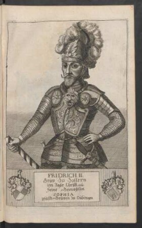 Fridrich. II. Grav zu Zollern im Jahr Christi 1060. Seine Gemahlin Sophia Pfaltz Grävin zu Tübingen