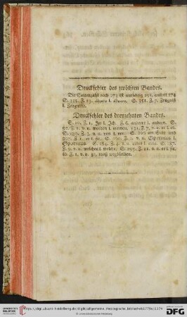 Druckfehler des dreyzehnten Bandes