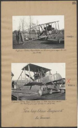 Englischer "Vickers"-Doppeldecker A27 mit "Rolls Royce"-Motor 200 PS zur Landung gezwungen von Abteilung A227