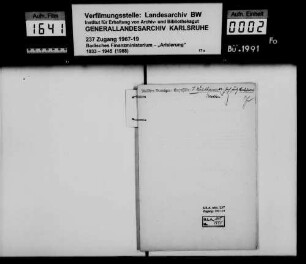 Wertheimer, Isak Inhaber: Fritz Michelson in Bretten Bewerber: Emil Soldinger, Kaufmann in Berghausen