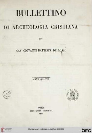 4: Bullettino di archeologia cristiana