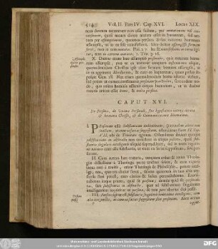 Caput XVI. De Persona, de Unione Personali, sive hypostatica naturae divinae & Humanae Christi, & de Communicatione Idiomatum.