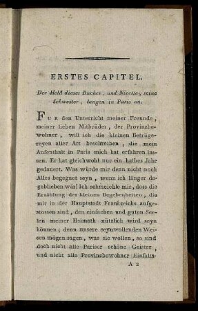 Erstes Capitel. - Funftes Capitel.