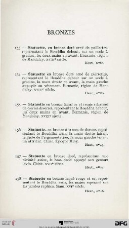 Bronzes (Nr. 153-158)