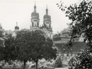Blick auf das Kloster Schöntal an der Jagst