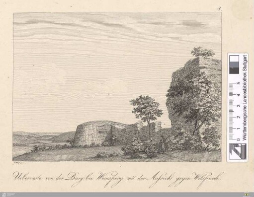 Ueberreste von der Burg bei Weinsperg mit der Aufsicht gegen Wilspach