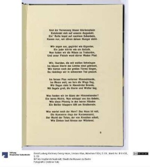 Georg Heym, Umbra Vitae, München 1924, S. 09.