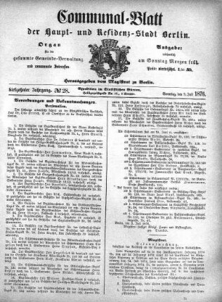 1876,28: No. 28, 9. Juli 1876