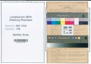 Entnazifizierung Ernst Barthel , geb. 20.11.1900 (Zollbeamter)
