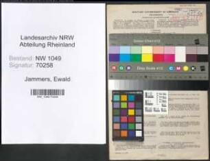 Entnazifizierung Ewald Jammers , geb. 01.01.1897 (Bibliothekar)