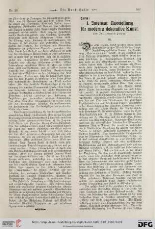 7: I. internat. Ausstellung für moderne dekorative Kunst, [3]