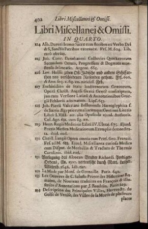 Libri Miscellanei & Omissi. In Quarto.