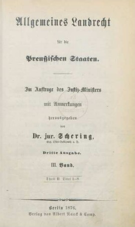 Bd. 3: Titel 1-8