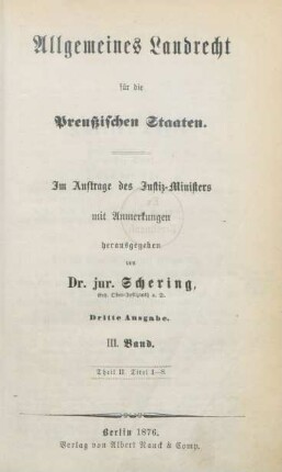 Bd. 3: Titel 1-8