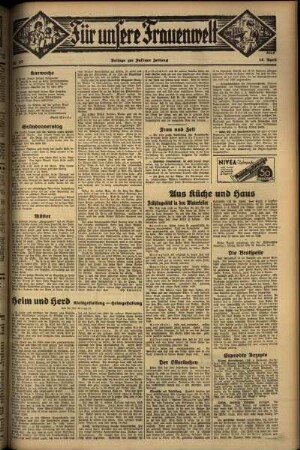 Zweite Ausgabe vom Donnerstag, den 18. April 1935.