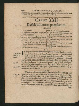 Caput XXII. De fide minorum potestatum in bello.