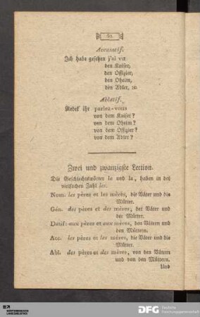 Zwei und zwanzigste Lection.
