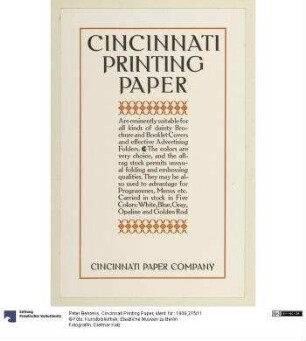 Cincinnati Printing Paper