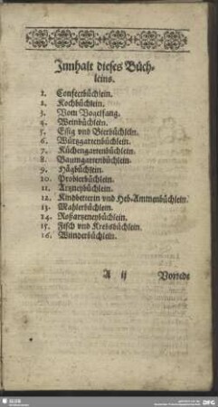 Inhalt dieses Büchleins