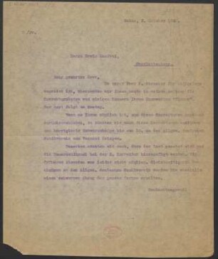 Brief an Erwin Lendvai : 02.10.1920