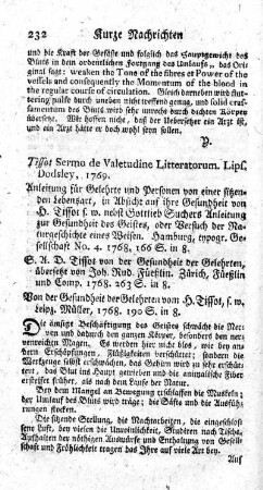 Von der Gesundheit der Gelehrten.