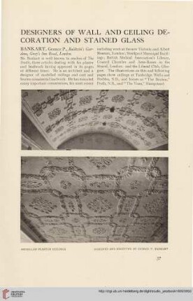 Designers of wall and ceiling decoration and stained glass