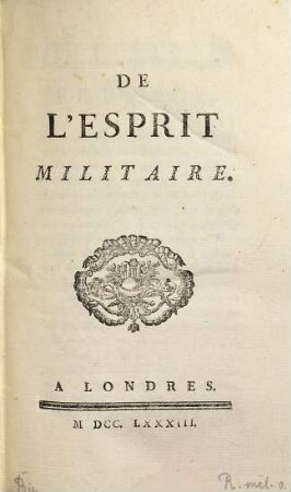 De l'esprit militaire