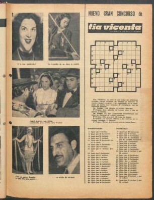 Nuevo gran concurso de Tía Vicenta [Crucigrama]