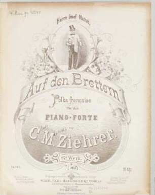Auf den Brettern : Polka française ; für d. Piano-Forte ; op. 97