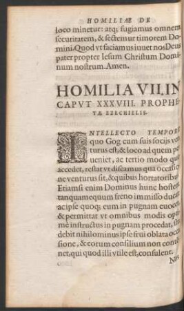 Homilia VII. In Caput XXXVIII. Prophetae Ezechielis.