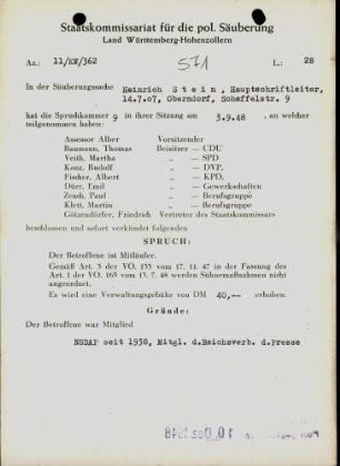 Stein, Heinrich