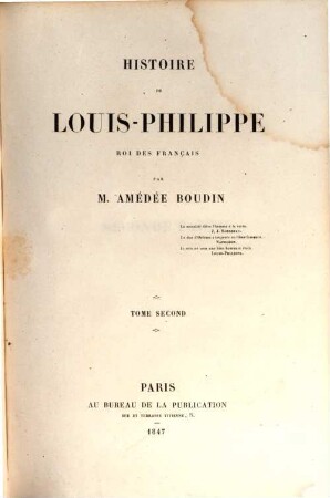 Histoire de Louis-Philippe, roi des Français. 2