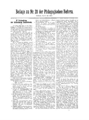 IV. Verbandstag der Hilfsschulen Deutschlands : IV ; Beilage zu Nr. 21 der Pädagogischen Reform