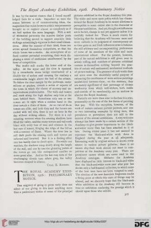 37: The Royal Academy Exhibition, 1906 : preliminary notice
