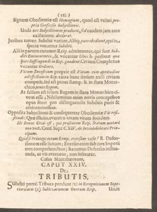 Caput XXIV. De Tributis.