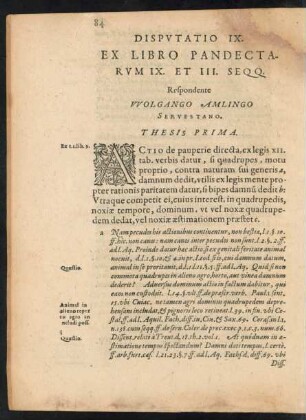 Disputatio IX. Ex Libro Pandectarum IX. Et III. Seqq.