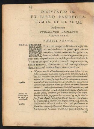 Disputatio IX. Ex Libro Pandectarum IX. Et III. Seqq.