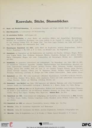 Konvolute, Stiche, Stammbücher (Nr.981-999)