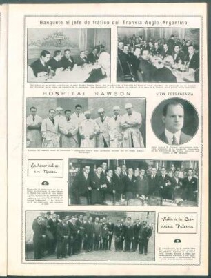 Banquete al jefe de tráfico del Tranvía Anglo-Argentino