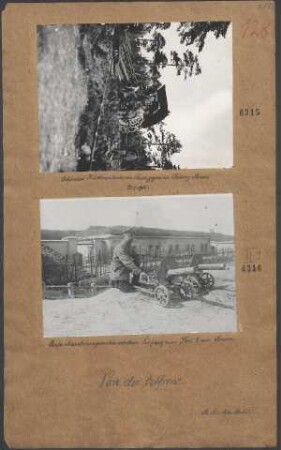 Ruß. Maschinengewehr vor dem Eingang zum Fort 3 von Rozan