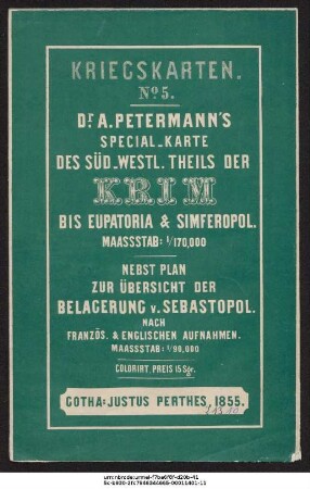 5: Special-Karte des südwestlichen Theils der Krim