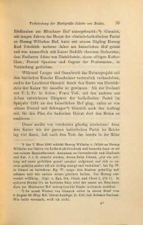 Die Verheiratung der Markgräfin Jakobe von Baden mit Herzog Johann Wilhelm von Jülich-Cleve-Berg : (1581-1585)