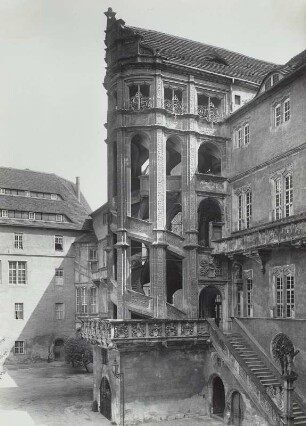 Schloss Hartenfels, Großer Wendelstein : Torgau. Schloss Hartenfels. Großer Wendelstein am Südflügel