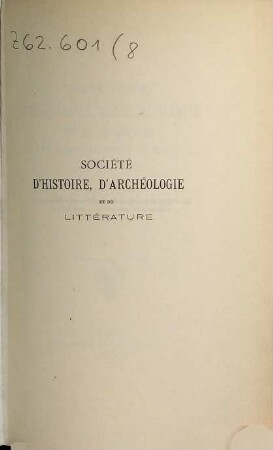 Mémoires. 8, [8]. 1883